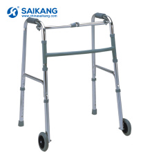 SKE201 Hospital barato 2 ruedas aleación de aluminio plegable Rollator Walker